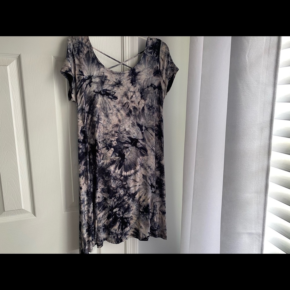 acid wash tie dye dress🖤